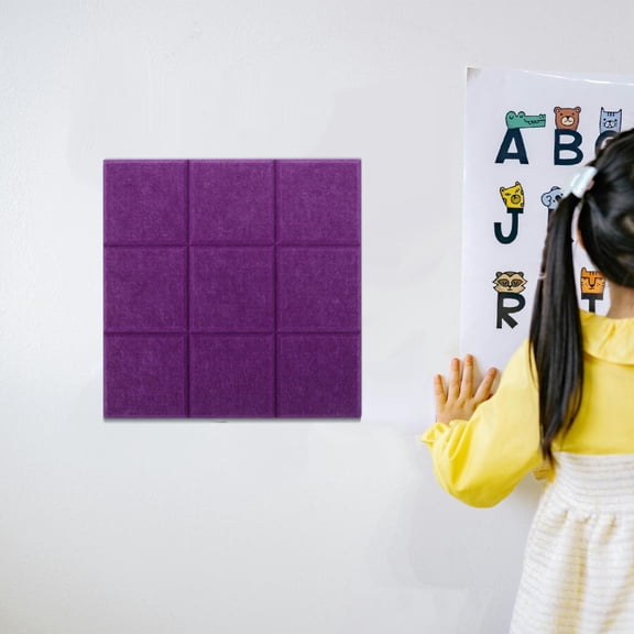 IBASETOY Classroom Felt Board Purple Square Grid 1Pack for Engaging Learning