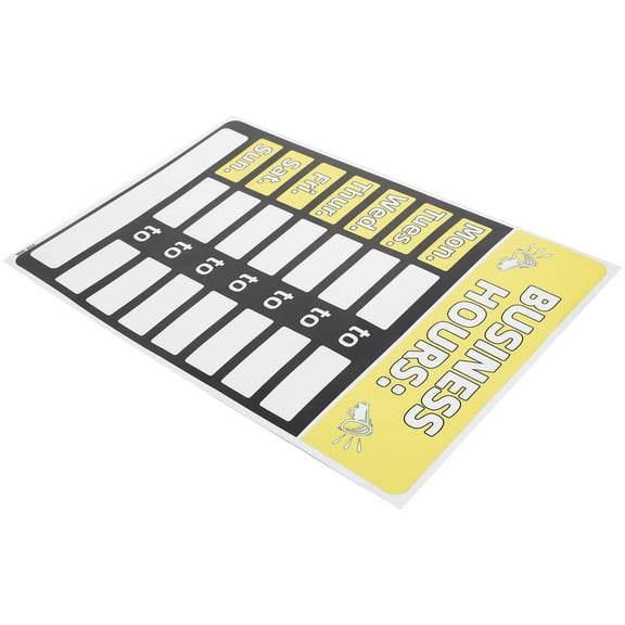 IBASETOY Close Open Signboard Business Hours Sign Yellow PVC Sun Protection for Store Signage 1 Set