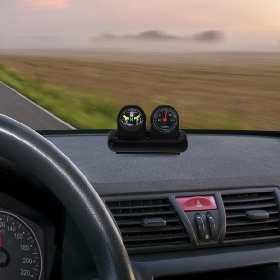 IBASETOY Compass for Car Dashboard Mounting with Minimalist Design Black Plastic 1Pcs