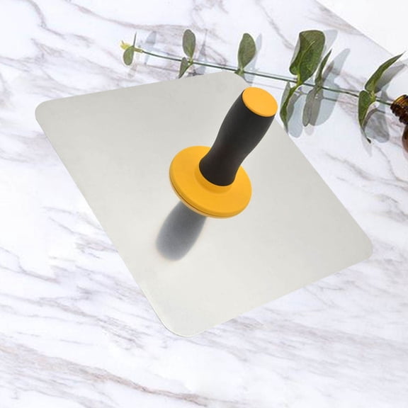IBASETOY Silver Finnish Trowel for Mason Use with Ergonomic Plastic Handle
