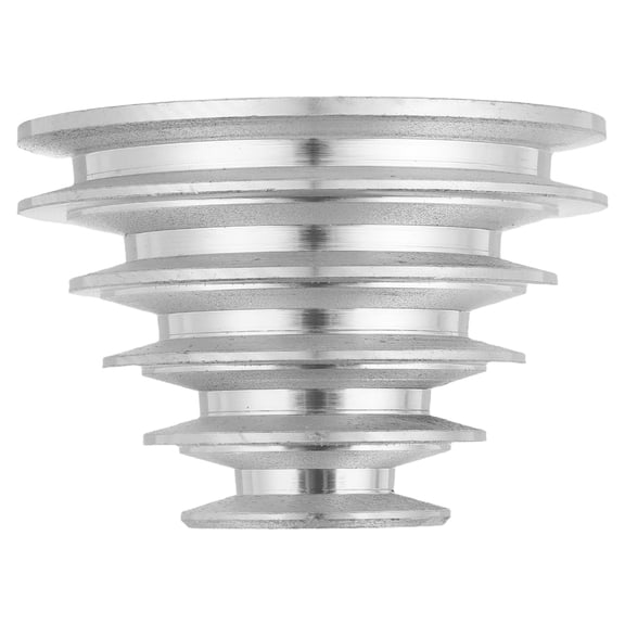 IBASETOY Plated Silver Aluminum Step Belt Pulley Durable V Groove Wheel for Home Drill Press Accessories