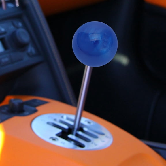 IBASETOY Dark Blue Acrylic Universal Shift Knob Ball for Cars Durable Easy Install Manual Transmission 2.5 Inch