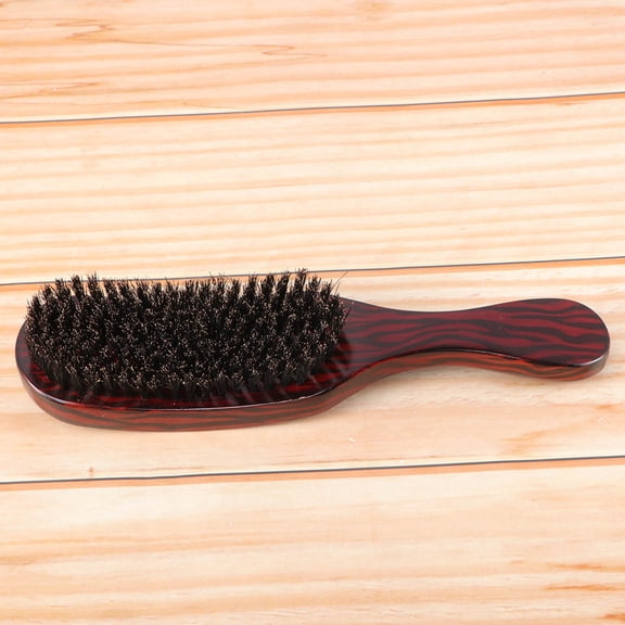 IBASETOY Dark Brown Hairbrush with Plastic Bristles for Comfortable Combing Ergonomic Handle for Easy Grip