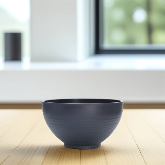 IBASETOY 1Pc Decorative Dark Grey Resin Stone Plant Pot Large Hydroponic Planter for Garden Yard Balcony