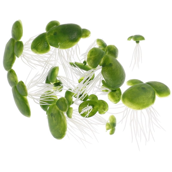 IBASETOY Decorative Aquatic Plants 18Pcs Irregular Shape Floating Plants PVC for Pet Owners