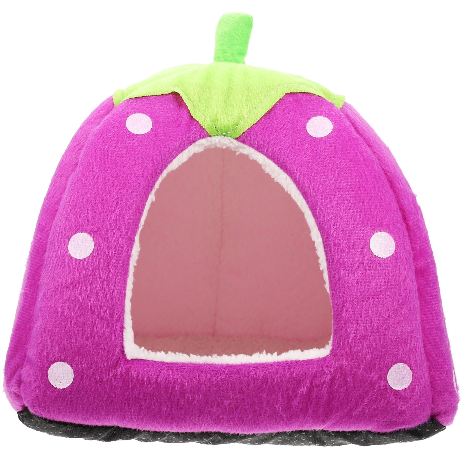 View of IBASETOY Hamster Home Cozy Hideaway Shelter Violet Fabric for Small ...