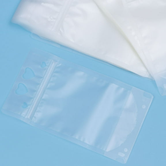 IBASETOY Disposable Handheld Drink Container Bags Transparent PE Material StandUp Reclosable Design 20 Pieces