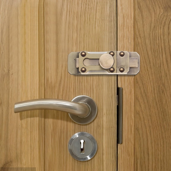 IBASETOY Heavy Duty Sliding Door Lock in Coffee Zinc Alloy for Barn French and Bathroom Doors
