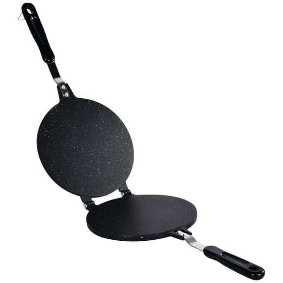 IBASETOY Black Non Stick Waffle Cone Maker Pan Double Side Mold for Easy Baking and Cooking