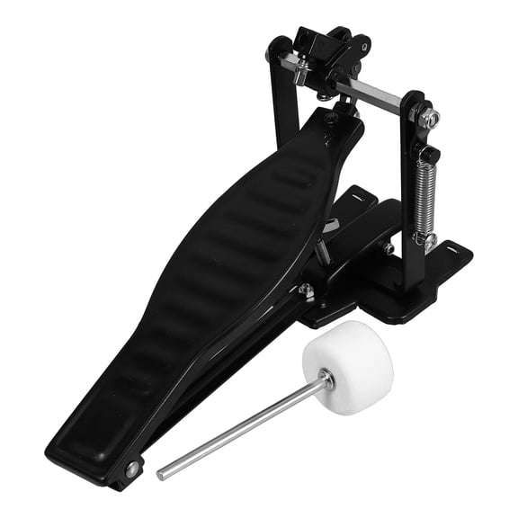 IBASETOY Black Aluminum Drum Pedal for Drum Kit Lightweight Durable Accessory with Smooth Precision Operation