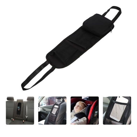 IBASETOY Car Seat Side Hanging Bag Storage Pouch Black for Enhanced Car Space 1Pack