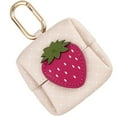 thumbnail image 1 of IBASETOY Earphone Case Storage Organizer with Strawberry Print in Beige for Daily Life 1Pcs, 1 of 6