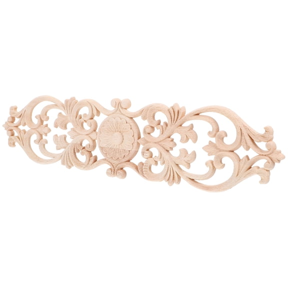 IBASETOY Unpainted Solid Wood Moulding Trim for Door Cabinet and Wall Decorative Wood Appliques