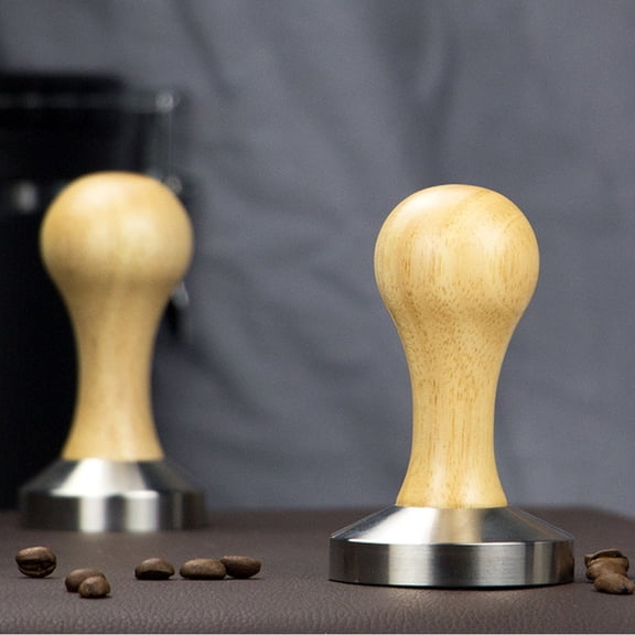 IBASETOY Espresso Powder Press Oak Wood for Home Coffee Making 1Pcs