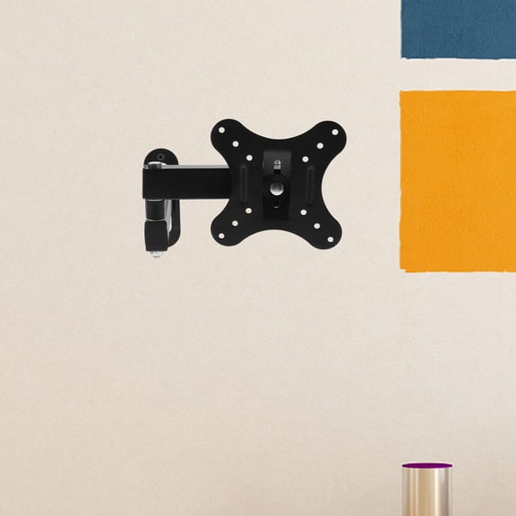 IBASETOY Corner TV Mount Black Adjustable Screen Holder for Office and Home Wall Installation