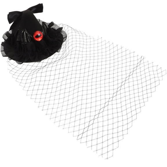 IBASETOY Fascinator Hats for Women 1Set Black Cloth Zinc Alloy Bridal Hair Accessory  Costume Parties