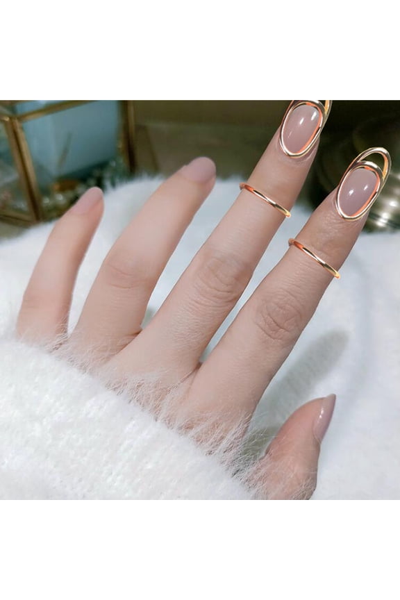 Fingertip Rings For Nails 3pcs Set Nail Open Ring Adjustable Ring Finger Nail Jewelry Nail Ring For Nails