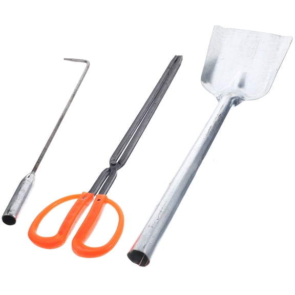 IBASETOY 1Set Compact Home Fireplace Tool Set with Iron Fire Pit Shovel and Fire Tong