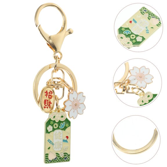 IBASETOY Floral Keychain Alloy Flower Keychain Accessories For Backpack 1Set