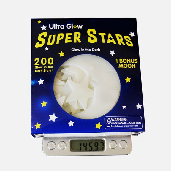 IBASETOY 1Set White Luminous Star and Moon Sticker Easy to Use for Window and Wall Decoration