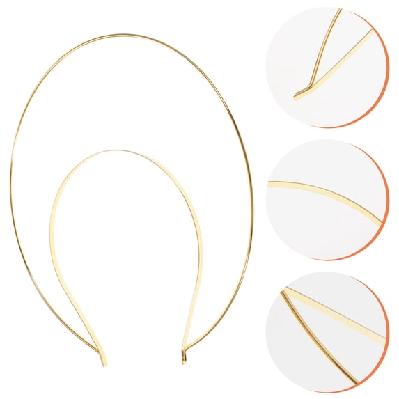 IBASETOY 1Pc Golden Decorative Hairband Simple Stylish Hair Hoop for Engagement and Party