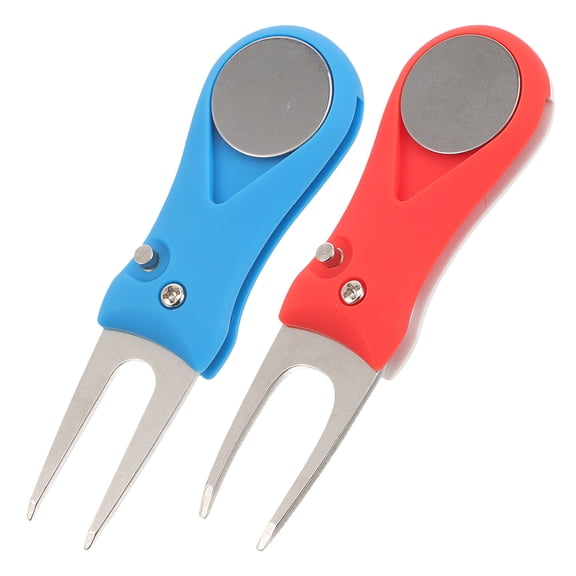 IBASETOY 2Pcs Multifunctional Golf Divot Tool and Ball Marker Lightweight Portable Golfing Tool