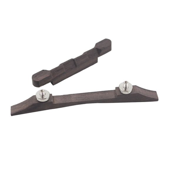 IBASETOY Guitar Bridge for Mandolin Light Brown Composite Material Height Adjustable Easy to Install Lightweight Durable Sound Transmission