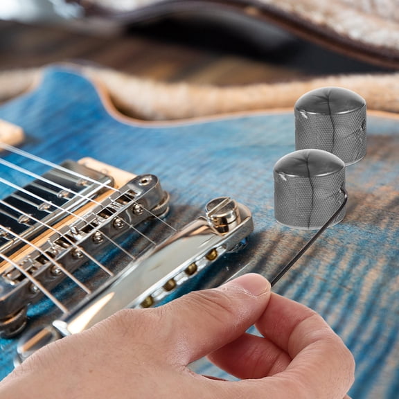 IBASETOY Guitar Volume Tone Knob Electric Guitar Parts Metal 1 Set (3 Knobs 1 Wrench)