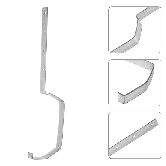 IBASETOY Exterior Gutter Hanger Gutter Bracket Silver Iron Support for Gutters 1Pack