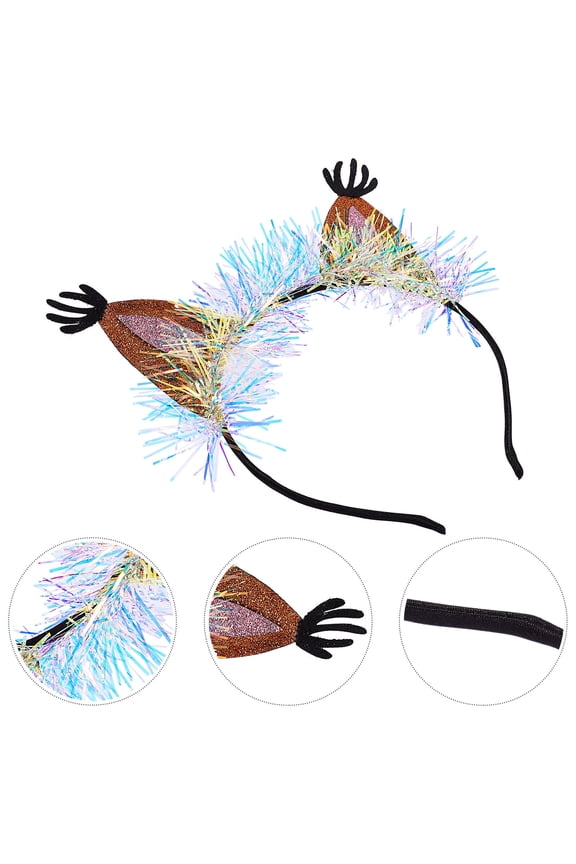 2Pcs Orange Creative Squirrel Ear Hair Accessory for Party Decor