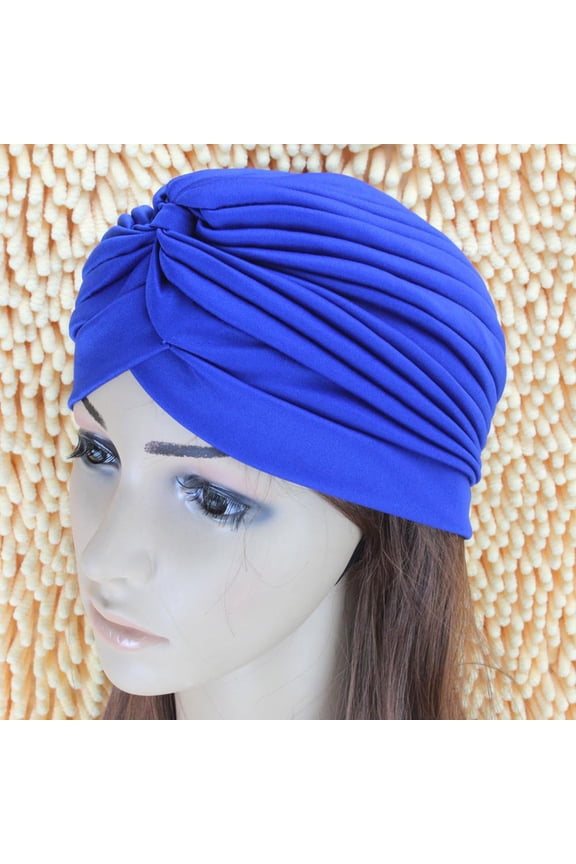 Hair Turban Woman Yoga Hat Blue 1Set Comfortable Head Coverage Women Cancer Patients
