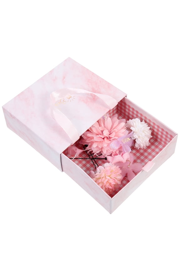 1Set Pink Simulation Flower Hair Barrettes Lightweight Floral Hair Accessories for Party and Daily Use