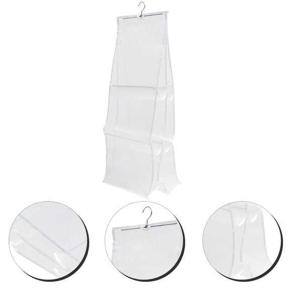 IBASETOY Nylon Hanging Purse Holder for Closet with Multi Layered Design and Elegant White Finish