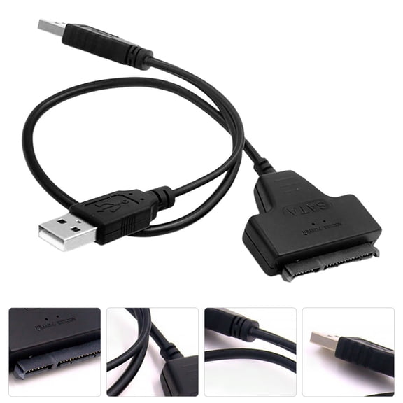 IBASETOY Hard Drive Adapter Cables to USB Easy Drive Cable Black 1Pack