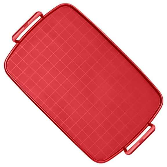 IBASETOY Cookie Sheet for Microwave Oven Silicone Plate Red 1Pcs