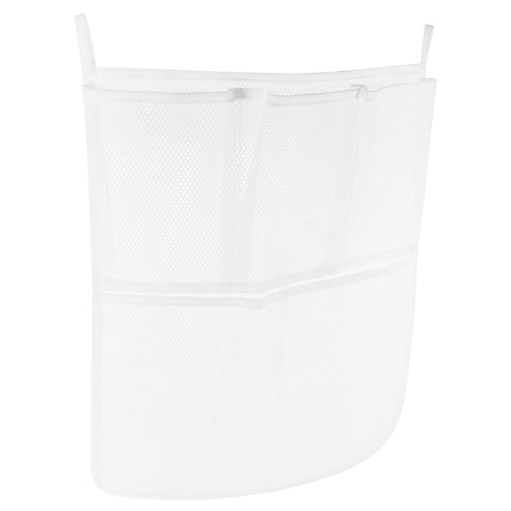IBASETOY Heavy Duty Mesh Laundry Bag Breathable Organizer Wall Hanging Storage Bag White 1Pcs