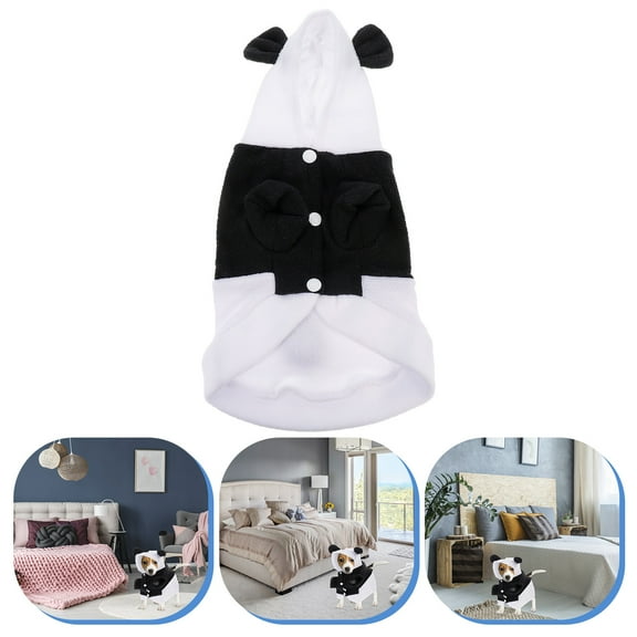 IBASETOY Hoodie Dogs Panda Costume Black and White 1Set Outdoor Activities Special Occasion Autumn Winter