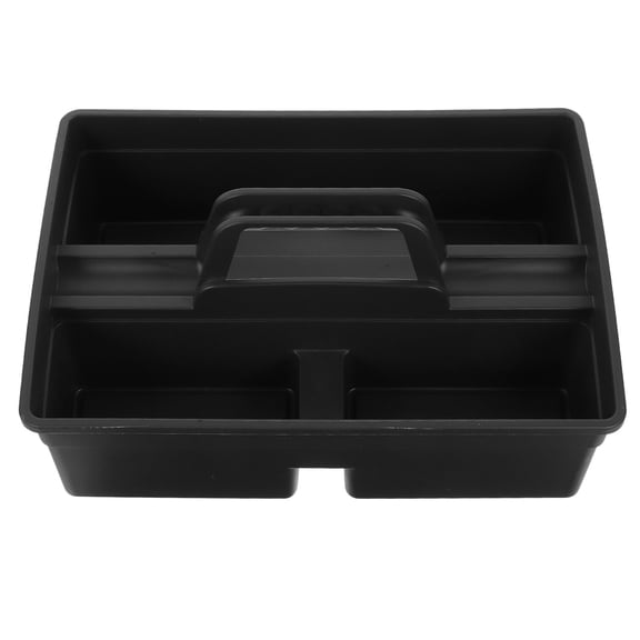 IBASETOY 1Pc Grey Plastic Cleaning Tool Basket with Molded Handle Compact Organizer for Home Use