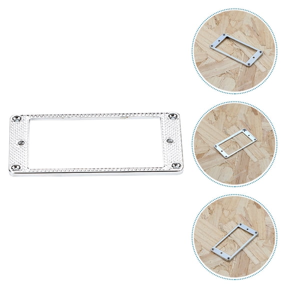 IBASETOY Plated Silver Guitar Pickup Frame Replacement Metal Cover Durable Protective Accessory for Electric Guitar