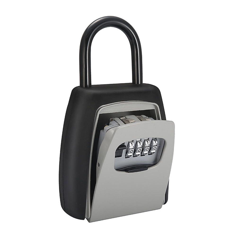 IBASETOY Wall Mounted Key Safe Lock Box 4 Digit Combination Storage Metal Lock Box Assorted Color