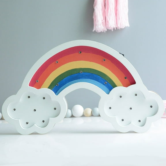 IBASETOY Indoor Wall Light Rainbow LED Light Wood 1Pcs