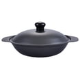 thumbnail image 1 of IBASETOY Iron Casserole Black Cast Iron Cooking Pot with Lid for Home Kitchen Use and Braised Dishes, 1 of 8