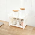 thumbnail image 1 of IBASETOY White Plastic Kitchen Cabinet Shelf for Storage and Countertop Spice Rack Organizer, 1 of 6
