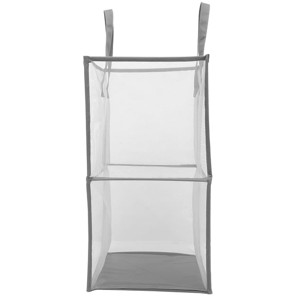 IBASETOY Foldable Laundry Hamper Liner Replacement Mesh Bag Grey Breathable for Home Use