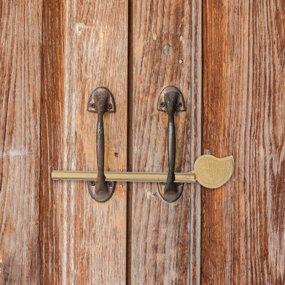 IBASETOY Locking Pin Door Lock Deadbolt Golden Copper For Restoration Projects 1Set