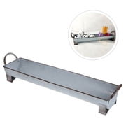 IBASETOY Long Storage Tray Snack Holder Rectangular Grey 1Pack for Study