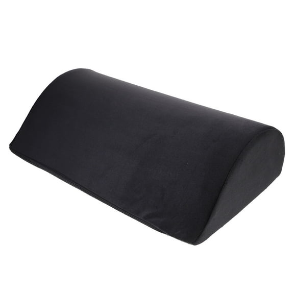 IBASETOY Black Memory Foam Knee Bolster Pillow with Ergonomic Design and Easy Wash Cover