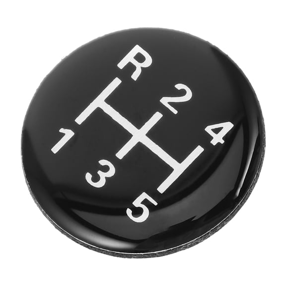 IBASETOY Universal Black Car Gear Shift Sticker for Manual Transmission with Antislip Epoxy Durable Decal