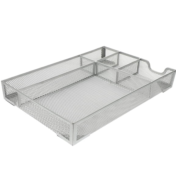 IBASETOY Metal Desktop File Holder Silver Office Supplies Minimalist Design 1Pcs