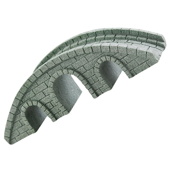 IBASETOY Elegant Grey Stone Bridge Ornament for Tabletop and Garden Landscape Decoration